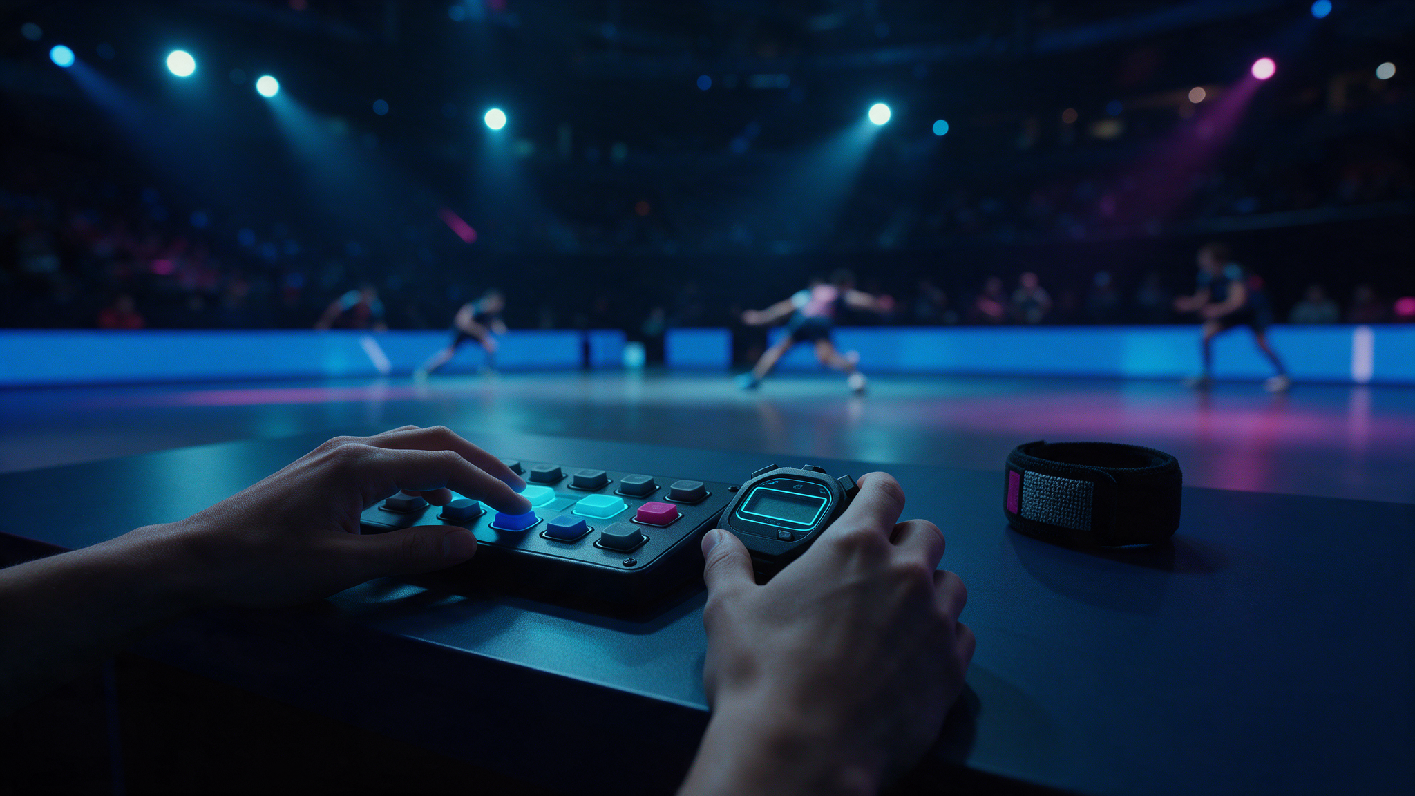 Mesa de control en competencia