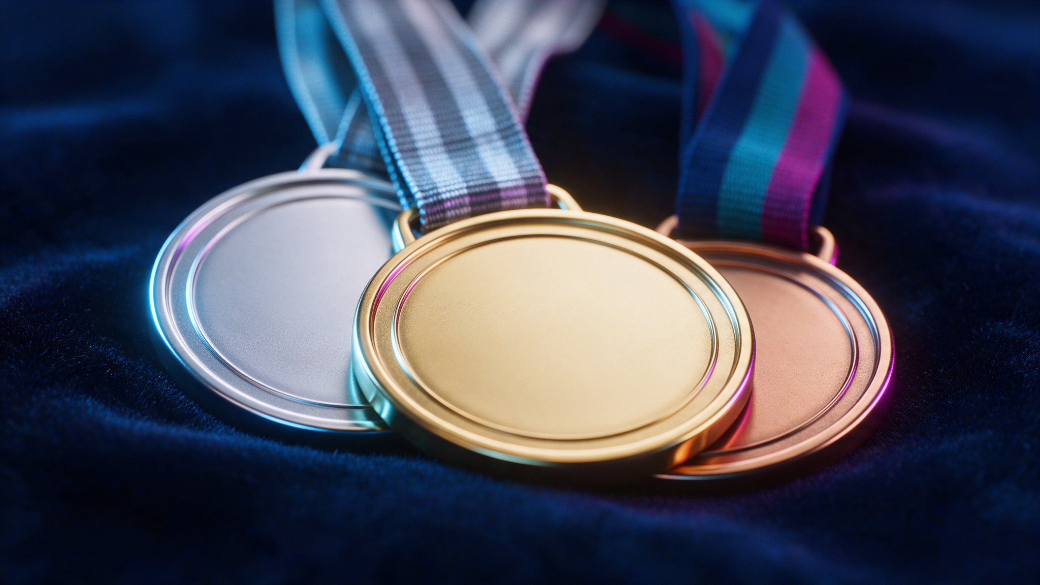 Medallas de oro, plata y bronce